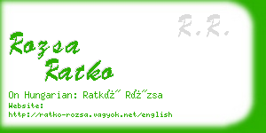 rozsa ratko business card